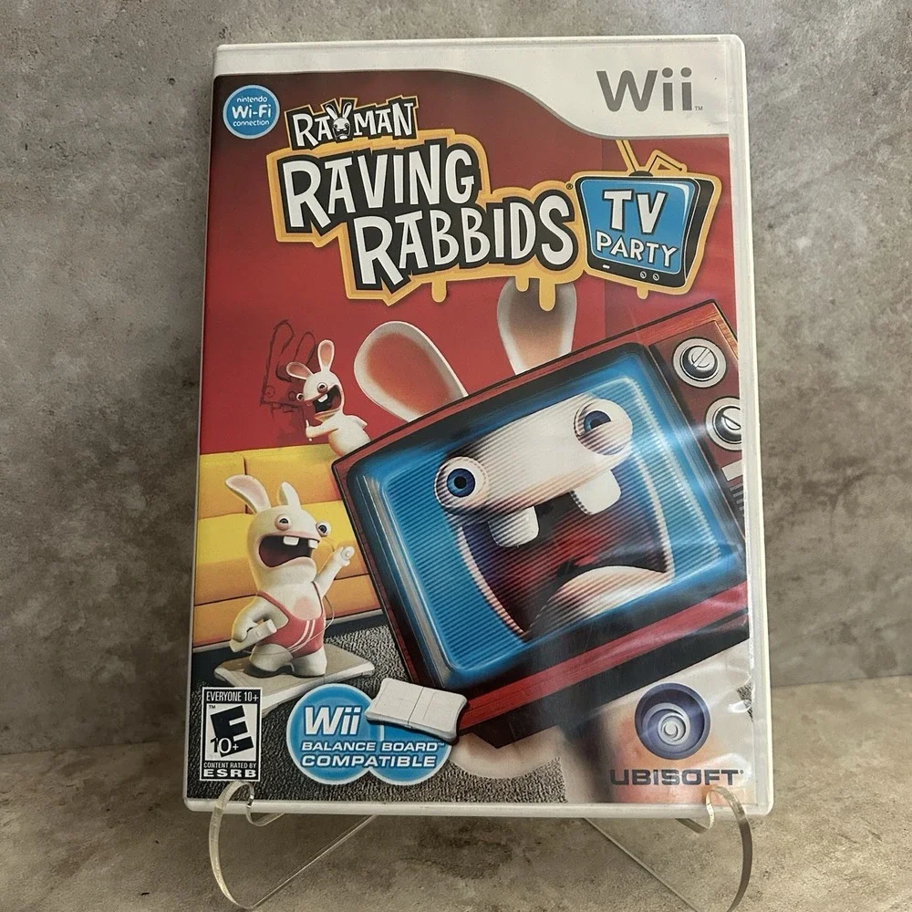 Rayman Raving Rabbids: TV Party (Nintendo Wii, 2008) CIB Tested